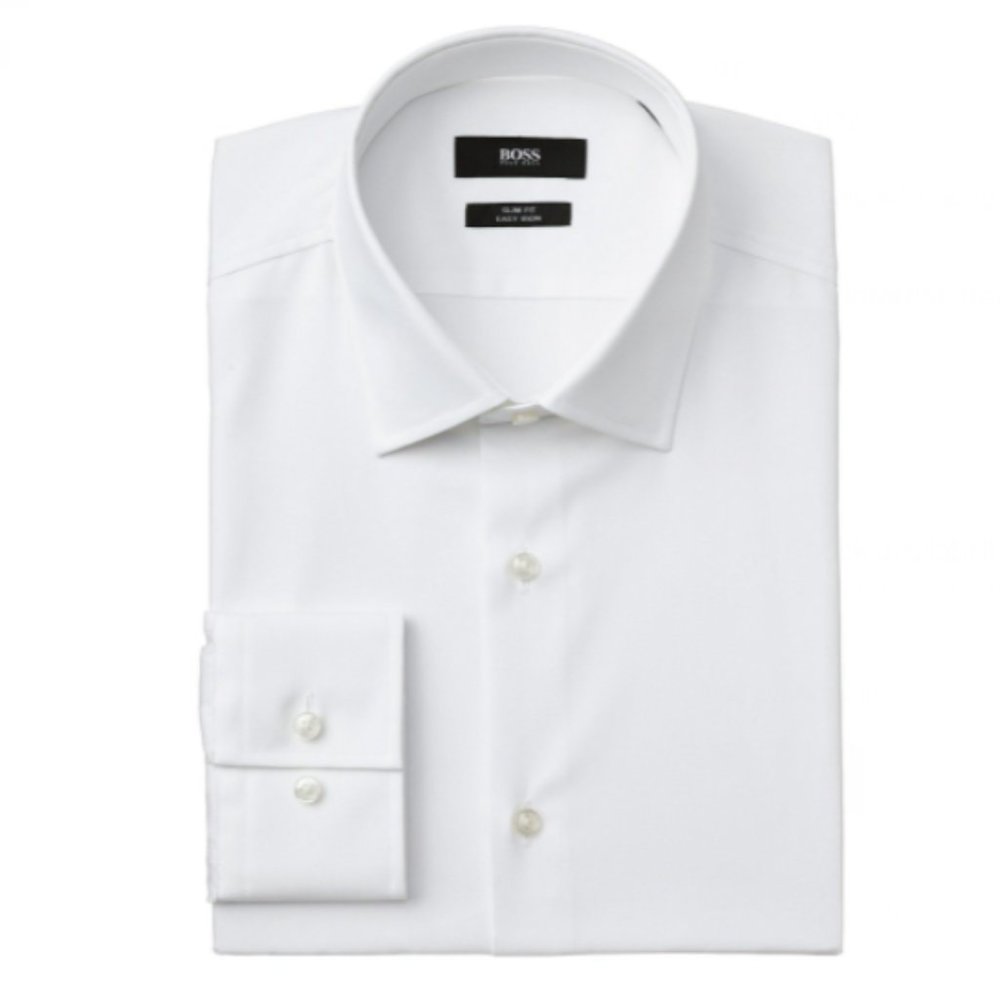 Boss Hugo Boss Slim Fit Stretch Men’s Poplin Button Up Dress Shirt 15 1/2